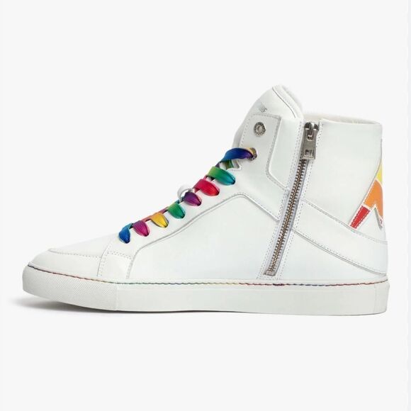 New Zadig &‎ Voltaire Womens High Flash Pride Lightning Bolt Sneakers $498 - Picture 2 of 15